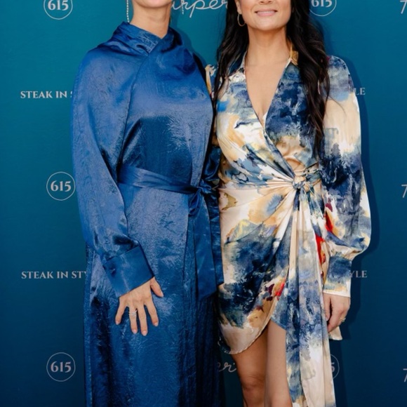 Adolfo Dominguez satin evening dress - Picture 2 of 6